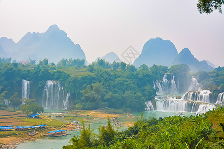 广西壮族自治区德天瀑布景区背景图片