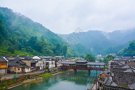 江西瑶里古镇风光背景