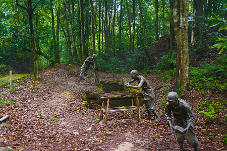 江西瑶里古镇高岭瓷土矿遗址高清图片