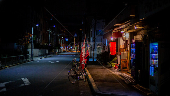 日本大阪街道夜景图片