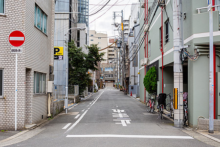 日本街道秋景背景图片