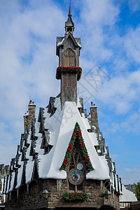 圣诞城堡日本环球影城哈利波特魔法城堡背景