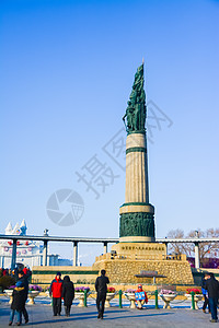 哈尔滨市人民防洪胜利纪念塔背景图片