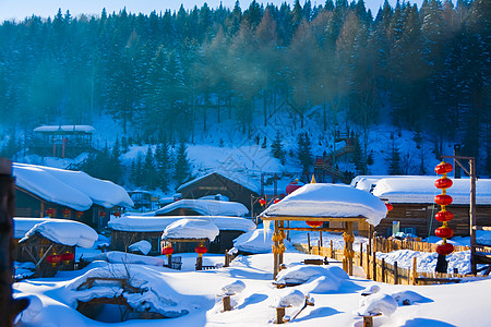 大雪小视频黑龙江雪乡风光背景