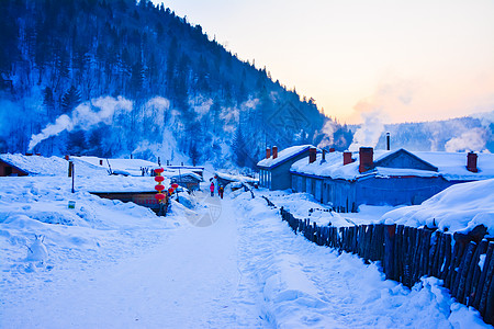 黑龙江雪乡游黑龙江雪乡风光背景