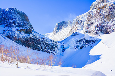 雪花纷飞吉林长白山风光背景