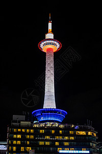 京都标志性建筑日本京都塔背景