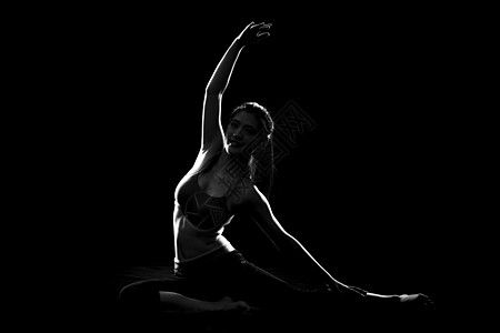 健身美女女性瑜伽运动背景