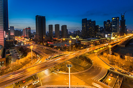 城市高架车流延时摄影背景图片