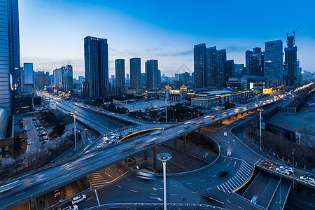 城市高架车流延时摄影背景图片