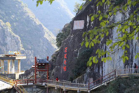 陕西汉中褒斜石门栈道背景图片