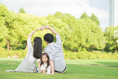 孩子吃饭一家三口幸福背影背景