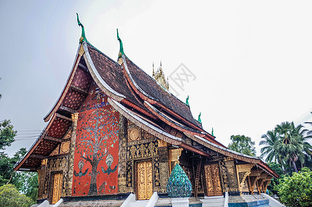 温州地标江心寺琅勃拉邦香通寺相通寺背景