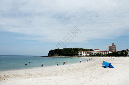 白良浜海滨浴场Shirahama Beach背景