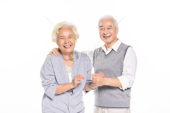 老年夫妇大笑图片