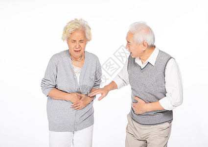 老年人疼痛老人夫妻生病高清图片