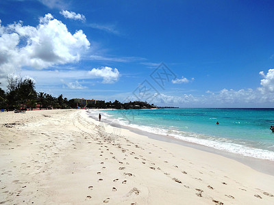 沙滩风光奇秀海景加勒比海户外高清图片