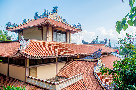 越南芽庄隆山寺背景图片