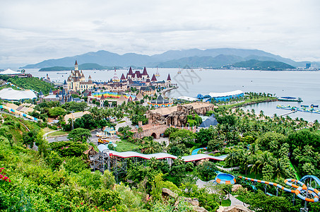 游乐园城堡越南芽庄珍珠岛背景