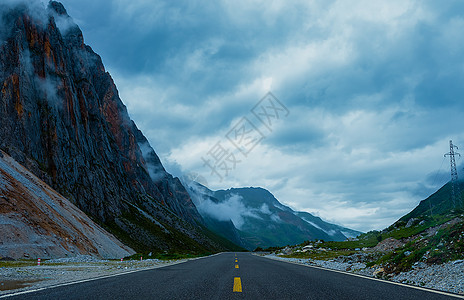 高原旅游公路高清图片