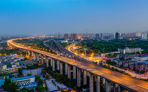 武汉市立交桥夜景背景图片