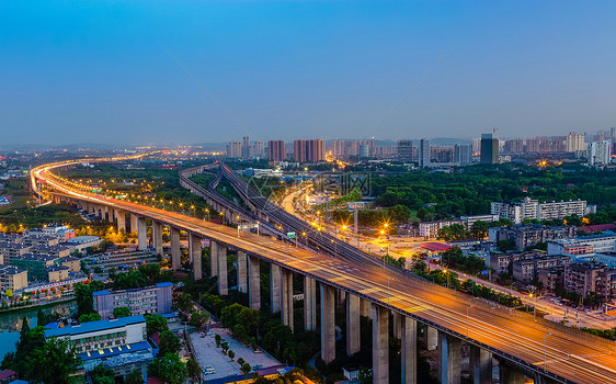 武汉市立交桥夜景图片