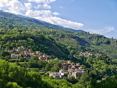 最美中国中国最美村庄甲居侧影背景