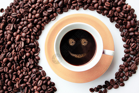 现磨咖啡笑脸图片