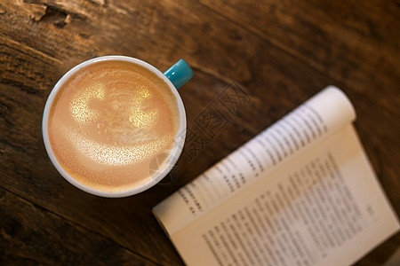 咖啡书本笑脸咖啡设计图片
