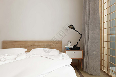 睡觉喝水日式极简卧室设计图片