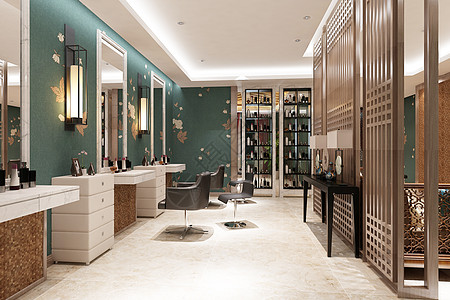 现代美发店沙发组合高清图片