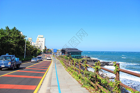 海边风景照韩国济州岛背景