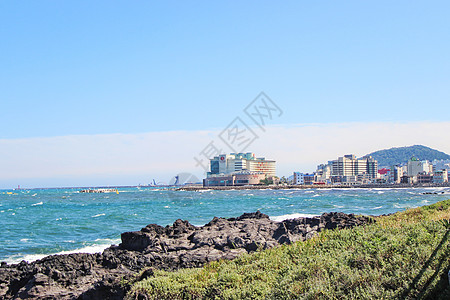 韩国济州岛海景背景