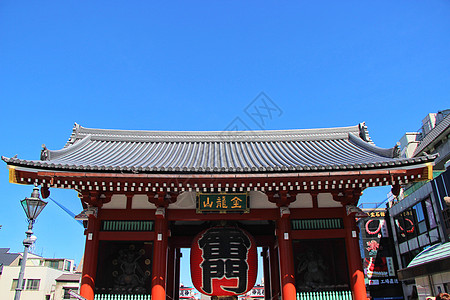 日本建筑日本东京浅草寺背景