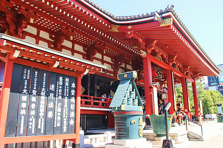 日本寺庙日本东京浅草寺背景