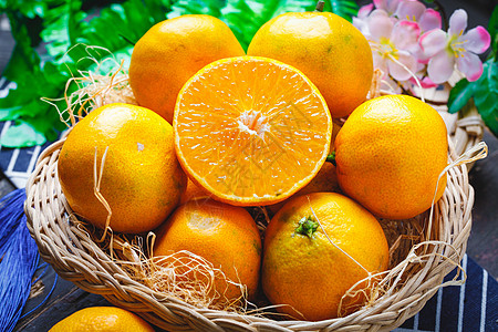 新鲜的橙子果冻橙子高清图片