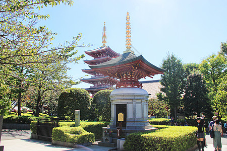 日本东京神社日本东京浅草寺背景