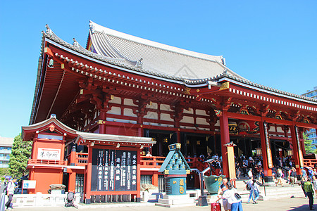 日本建筑日本东京浅草寺观音堂背景