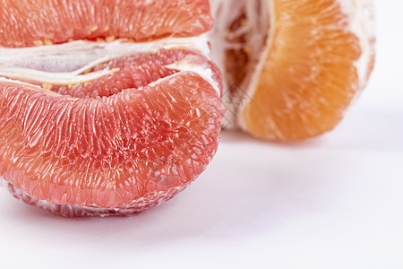 橙白新鲜红心蜜柚背景