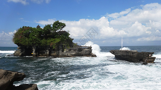 印尼海神庙印尼巴厘岛海神庙背景