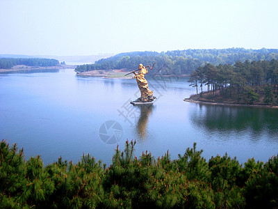 安徽合肥休闲游玩景点合肥岱山湖背景