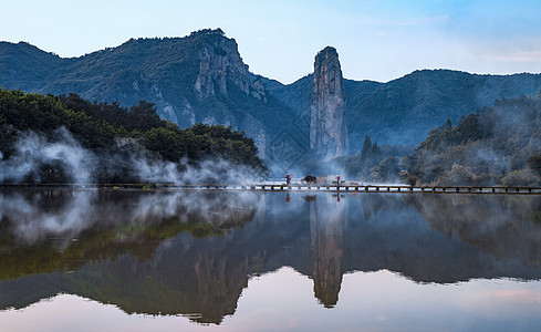 浙江山水浙江仙都鼎湖峰背景