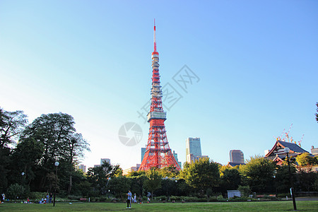 日本塔日本东京塔背景