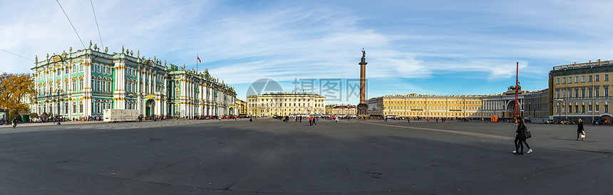 圣彼得堡冬宫广场全景图图片