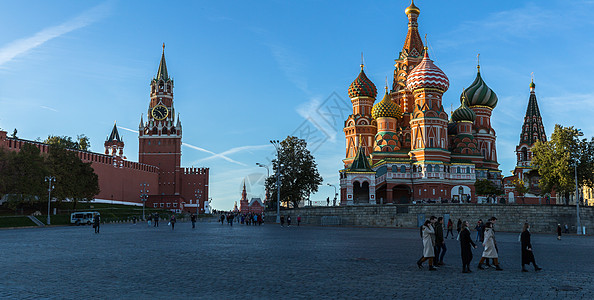 莫斯科著名旅游景点圣瓦西里大教堂背景图片