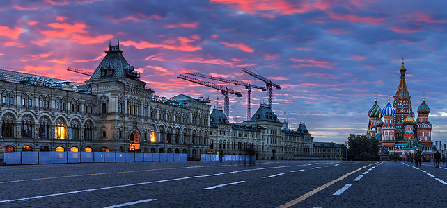 莫斯科著名旅游景点红场古姆百货风光图片