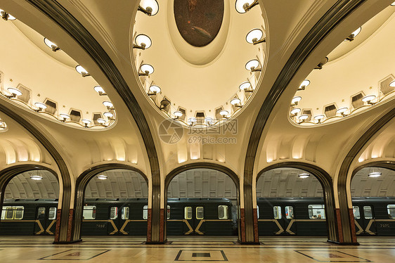 莫斯科地铁站马雅可夫斯基站图片