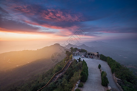 古城背景天上王城古城朝霞背景