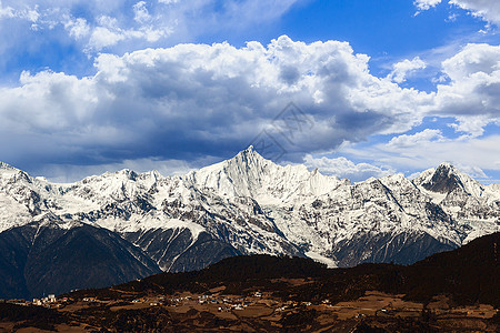 梅里雪山背景图片