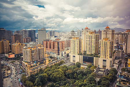 昆明医科大学昆明五华区全景背景